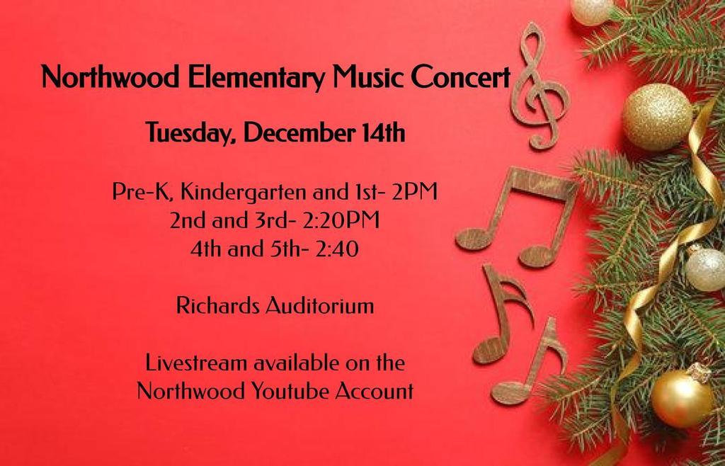 Northwood Elementary Music Concert