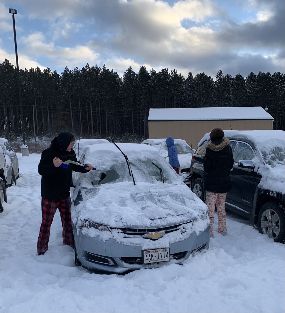 Northwood seniors clearing snow for others.